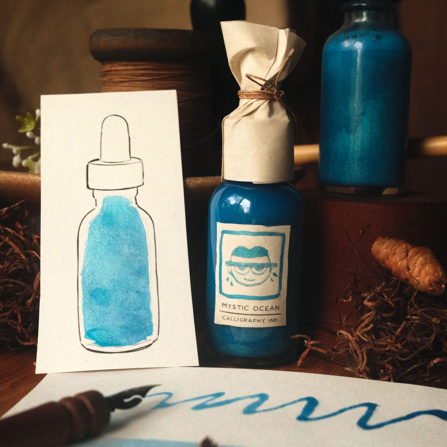 Ocean Blue Pearlescant Inkn Paint