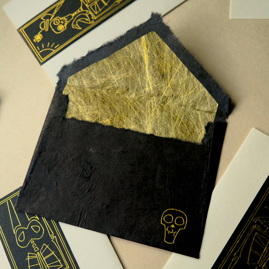 Golden Skeleton Envelope