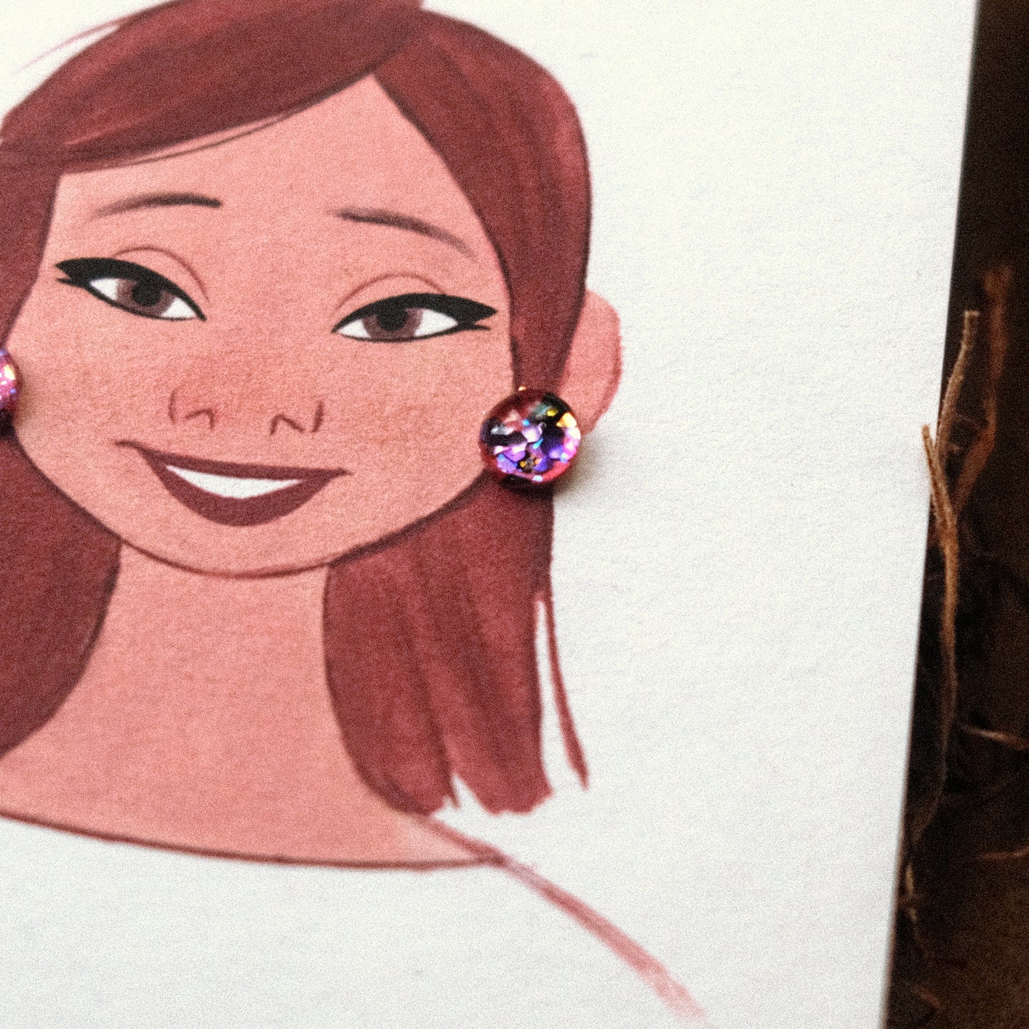 July Birthstone Stick-On Earring Single